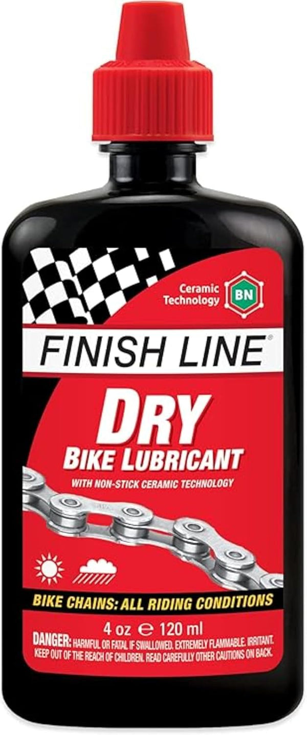 Finish Line Dry Bike Chain Lube Ceramic Dry-Film Lubricant Dirt & Dust