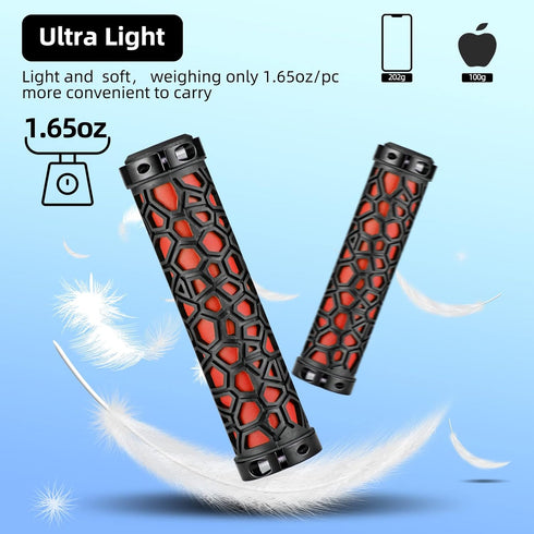 ROCKBROS Double Lock-on Bike Handlebar Grips - Non-Slip Bicycle Grips for MTB, BMX, Scooters
