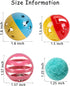 6 Pack 4 2 (1.5'') Cat Toys Balls for Indoor Kitten, Long-Lasting Plastic Balls & Plush Bells Balls, Interactive Kitty