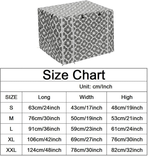Pethiy Durable Polyester Dog Crate Cover for Wire Dog Crate - Universal Fit for Most 24 inch Crates - Cover Only - Gray