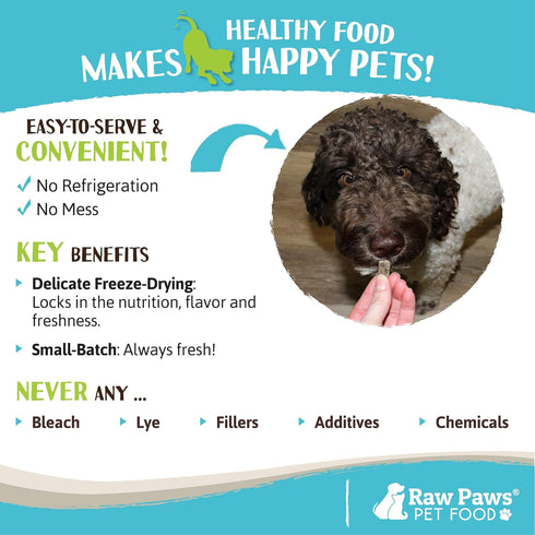 Raw Paws Freeze-Dried Green Beef Tripe for Dogs & Cats, 8-oz - Grain & Wheat Free - Made in USA