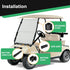 iLSKW Club Car DS 1982-2000.5 | Fit for 1"x1" Tube with Windshield Sash Clips and Retaining Clips