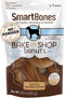 SmartBones Bake Shop Donuts with Peanut Butter, Rawhide-Free Chews, 4 Count