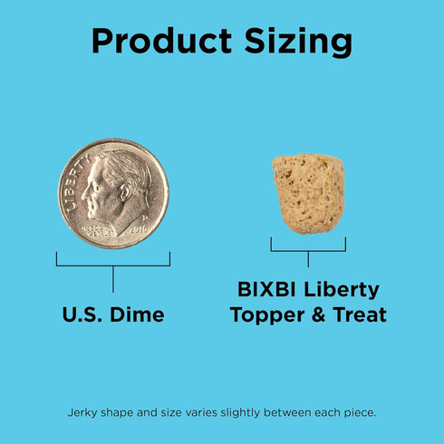 BIXBI Liberty Freeze Dried Dog Food Topper + Treat, Beef Recipe, 4.5 oz, 98% Meat, No Fillers, USA Made