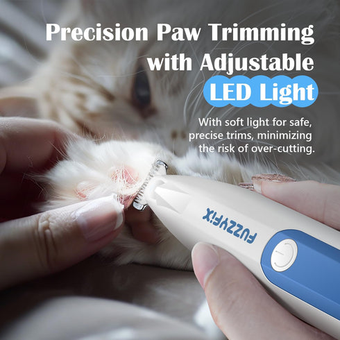 Trimmer Trimmer 18 mm Dog Paw with LED Light, Low Noise Paw for Dogs, Type-C Rechargeable Pet Grooming Kit Dog Grooming