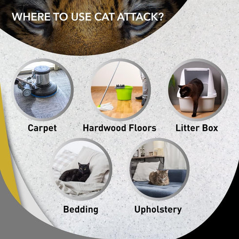 Odorcide Cat Attack Concentrate 16 oz, Cat Odor Eliminator for Strong Odor, Urine Remover for Carpet & Upholstery