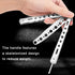 Moon Boat 2PCS Butterfly Knife Training Practice Comb, Unsharpened Blade Black Silver