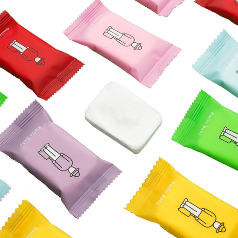 28 Pack Compressed Portable Face Towel Tablet - Reusable Washcloth, Wet and Dry Disposable Wipes for Baby, Dog