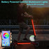 Martronic 2-Pack 47 Bike Lights for Night Riding, Flashing Modes Colorful Smart Scooter Lights with Battery Box, Fun