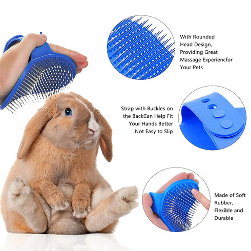 7-Piece Small Pet Grooming Kit with Brush, Nail Clippers, and Adjustable Strap for Rabbits, Hamsters, Guinea Pigs