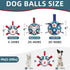Dog Toys Soccer Ball with Straps, Outdoor Interactive Tug of War Toy for Small Dogs, Blue & Red, 5 Inch