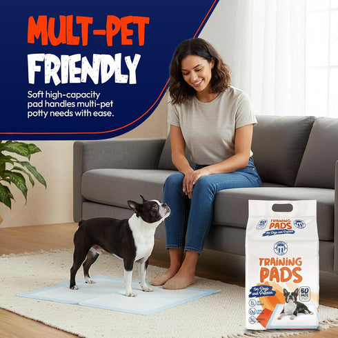 Brooklyn Pet Gear 50 Count 22"x22" BPG Ultra Absorbent Pet & Puppy Pads Pee Pads for Dogs, Disposable Leak Proof Dog