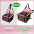 PetsHome Dog Car Seat Foldable Dog Car Booster Seat Waterproof Breathable Oxford Travel Bag for Small to Medium Dogs