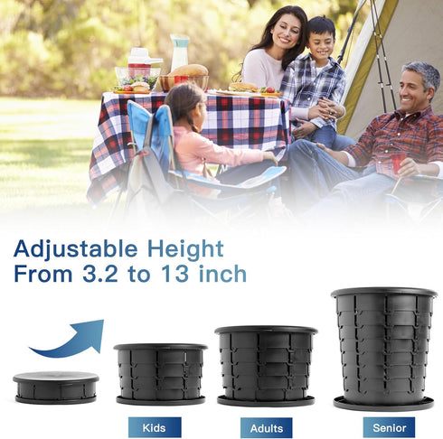 Portable Toilet Kit for Adults, Retractable Camping Toilet with Wearable Privacy Tent Outdoor Travel Toilet