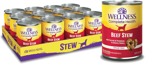 Wellness Complete Health Stew Adult Canned Wet Dog Food, Grain Free, Natural,