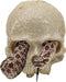 Reptile Aquarium Skull Decor, Snake Hideout Resin Skeleton Head Fish Hide, 4.7 × 3.5 × 3.7 Inch