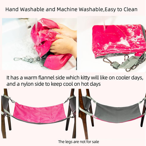 Extra Large Cat Hammock Hanging for Cage, Washable Soft Outdoor Cat Mat, Waterproof Cooling Pad for Cats 26 x 20 inches