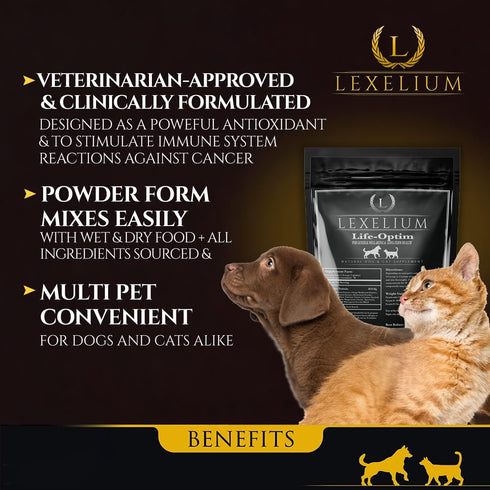 Life-Optim Terminal Illness Support Blend for Dogs and Cats, 100% Natural Supplement Powder, 200 Gram Bag