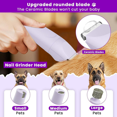 4-in-1 IPX7 Trimmer Trimmer Veeconn Dog Clippers for Grooming - Dog Clippers Grooming Kit with Low Noise & Waterproof