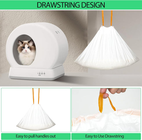 120 Count 18" 12.6" MW-SC01/MW-SC02/MW-LR01,Thick x Cat Litter Box Liners, Replaced Trash Bags Fit for Cat Litter Box