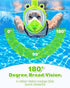Kids Full Face Snorkel Mask, Foldable Snorkeling Gear for Ages 4-16, Anti-Leak/Anti-Fog