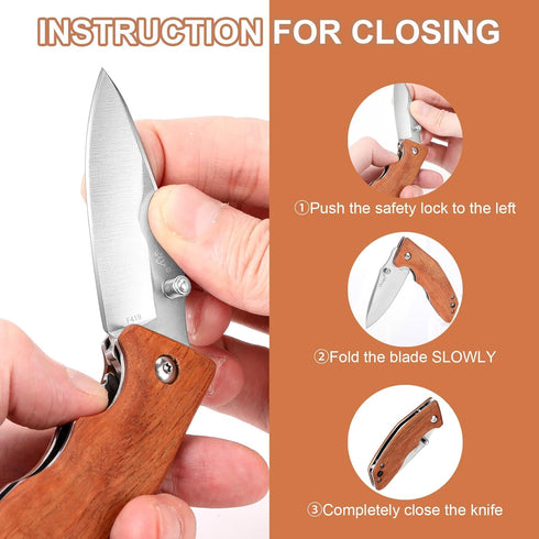 Vickay Pocket Knife, 2.75” 8Cr13MoV Stainless Steel Blade, EDC Knife for Hunting, Camping, Hiking, Everyday Carry