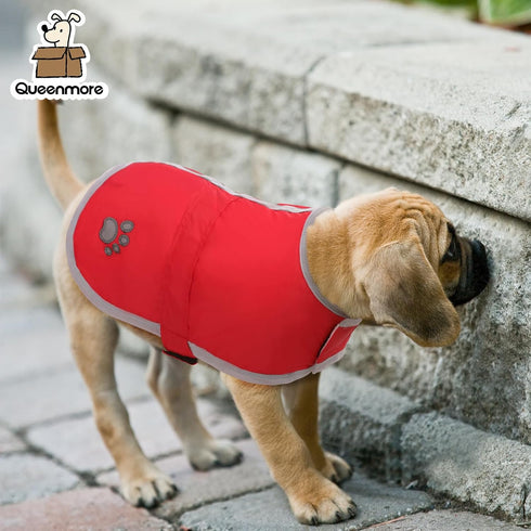 Queenmore Reversible Winter Fleece Dog Coats, Waterproof Pet Jacket for Cold Weather, Available in Sizes XS to XL