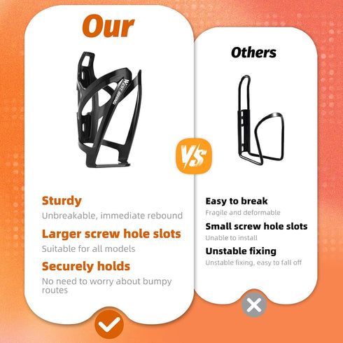 West Biking Ultra-Light Bike Water Bottle Cages, Durable PC Bicycle Bottle Holder with Screws Tool for Cycling