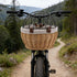 Commuting Puppy Bike Carrier Handwoven Wicker Pet Basket with Straps for Dog Cat Riding, Front Mounted Animal Carrier