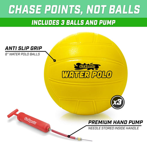Set Summer 3 GoSports Floating Water Polo Game - Must-Have Pool Game Includes Goal and Balls