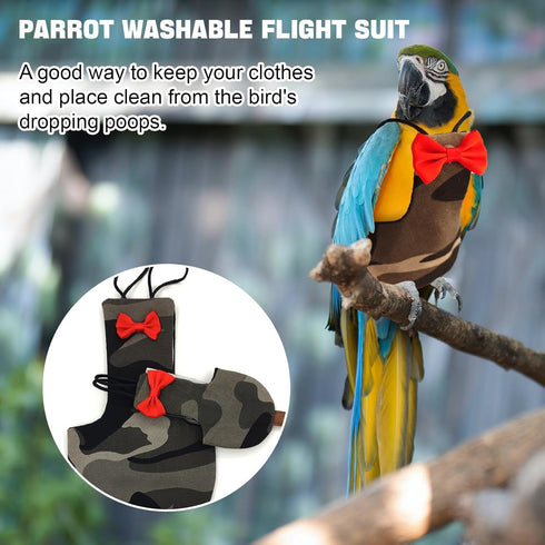 Bird Diaper Washable Reusable Parrot Flight Suit Nappies Protective Breathable Parrot Nappy Clothes for Parakeet