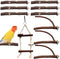 EBaokuup Bird Parrot Perch Set, 10PCS Natural Wood Stand for Budgies, Cockatiels, Conure