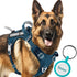 BARKBAY Service Dog Vest | Tactical Dog Harness for Medium Large Dogs | No Pull, Adjustable, Reflective, Legion Blue, L