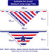 4th of July Dog Bandanas 2 Pack, American Flag Pet Scarf, Durable Fabric Patriotic Scarf for Small Medium Large Dogs