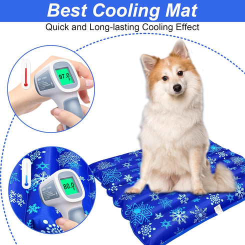 Dog Cooling Mat - Suitable for All Types of Pets, Durable Cooling Fabric for Better Cooling Sensation (Large, 29.5" x