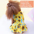 KYEESE Dog Dress for Small Dogs, Sunflower Sundress with Tulle and Ruffle Sleeves Dog Apparel