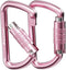 FresKaro 3inch Auto Locking Carabiner Clips, Heavy Duty Keychain Aluminum, Holds 2698lbs, Lightweight, 4 Colors