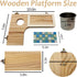 Niwaes Set 9 Pack Chinchilla Wooden Hamster Cage Platform Wood Juvenile Shelves, Squirrel L-Shape Corner Ledge