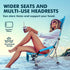 (1 Pack 2 Pack, AKSOUL Folding Beach Chair for Adults: Low/High Back Chairs with Carry Bag - Extra Wide Seat Chair