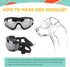PETLESO Dog Goggles for Large Breed, Eye Protection Sunglasses for Medium Large Dogs, Black