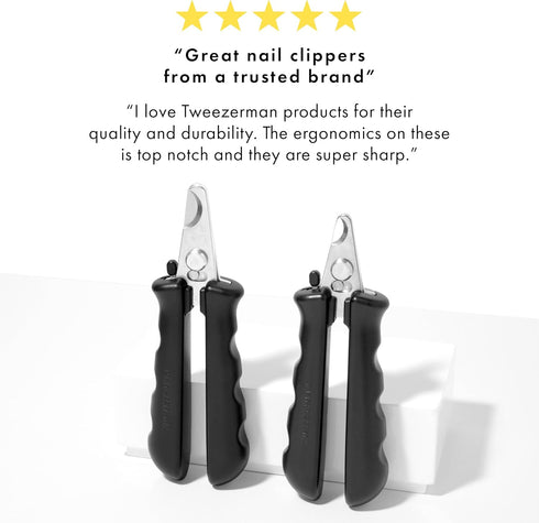 Trimmer Tweezerman Large Nail Clippers for Dogs & Cats, Manual Professional Cat & Dog Nail with Ergonomic Handle