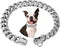 18K Cuban Link Chain Dog Collar, Stainless Steel Silver Gold with Safety Buckle Lock, Heavy Duty for Small, Medium,