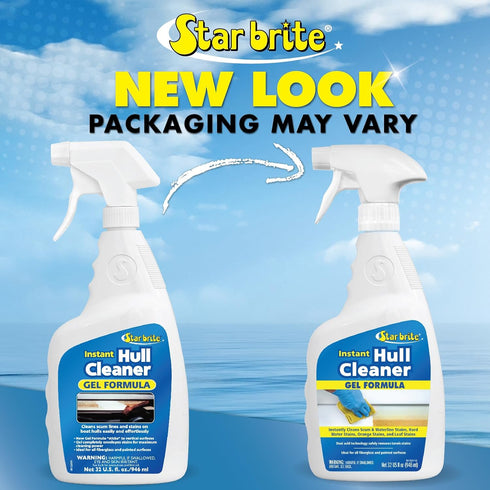 32 Oz (096132) STAR BRITE Instant Hull Cleaner - Gel Spray - Easily Remove Stains, Scum Lines & Grime on Boat Hulls