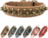 Spiked Studded Dog Collar, Bronze Round Stud Anti-Bite Collar (Brown, S)