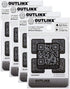 QR Smart Stickers - Stick Digital Notes to Your Things, Blackout 4-Pack Bundle, 32x Stickers