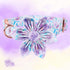 Lionheart Glory Purple Dog Collar with Flower, Adjustable Floral Pattern for X-Large Dogs
