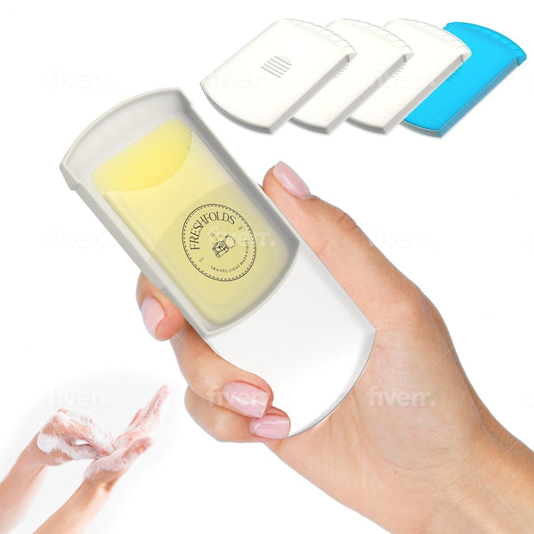 Freshfolds 1 Box (50 Sheets) Portable Eco Friendly Hand Paper Soap for Traveling,