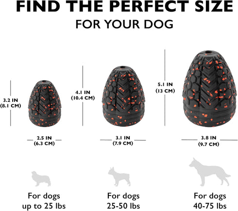 3.2" 2.5" Chew King Supreme Durable Rubber Dog Toy for Aggressive Chewers, Treat-Dispensing Heavy-Duty Chew Toy