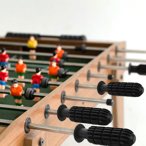 Set Zerodeko Sturdy Foosball Handles and End Caps Table Soccer Accessories with Black and White Footballs Compatible
