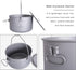 Outdoor 750ml - 2900ml Titanium Pot with Lid, Folding Bail Handle Camping Hiking Picnic Set